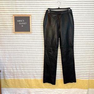 Express World Genuine Leather Boot Cut Pants